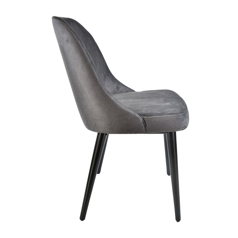 Chaise d'appoint Lauraine en gris foncé