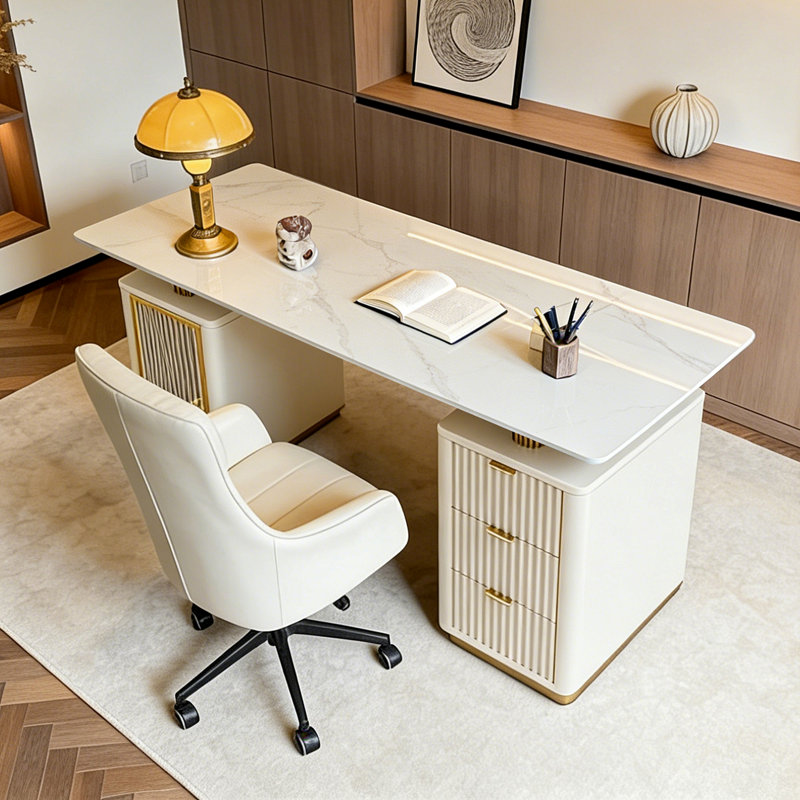 Bureau de direction de 71 po de haute qualité, bureau d'ordinateur, bureau de chef, bureau à domicile, très facile à assembler