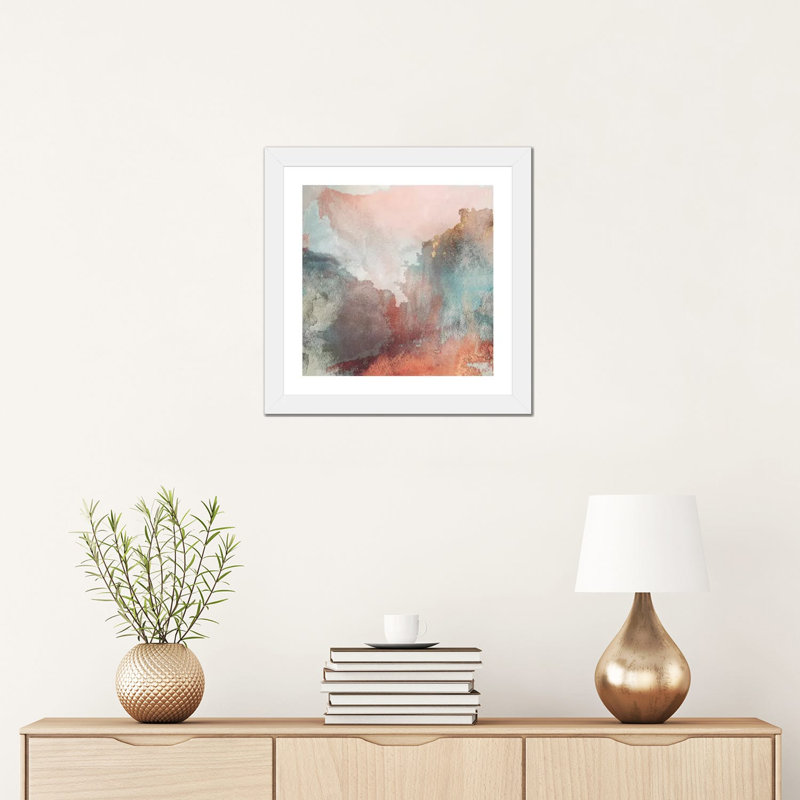 Reproduction d’art, "Paper clouds" par Elisabeth Fredriksson, H 16 po x l 16 po x P 1 po, Papier encadré blanc, Blanc