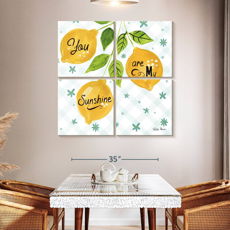 Yarlin jaune doux V, H 45 po x l 45 po