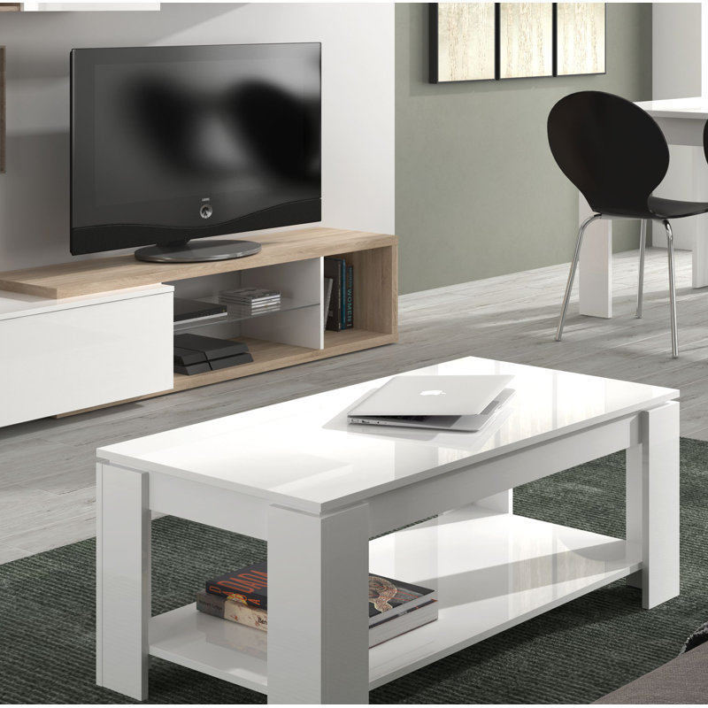 Bia Lift Top Four Leg Coffee Table with Storage