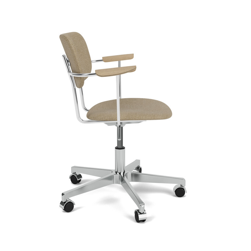 Co Swivel Task Chair, Silver, Beige, Acrylic Blend