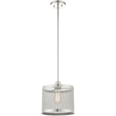 Luminaire suspendu cylindrique à 1 lumière
