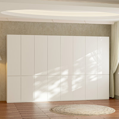 Space-Saving Wardrobe Closet With Hanging & Drawer Storage by Latitude Run