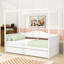 Twin Size Wood Canopy Daybed With 2 Drawers And Slats-1022151176