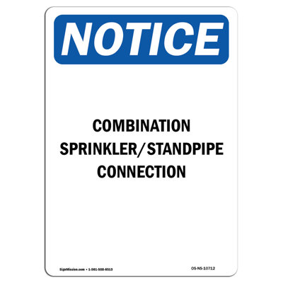 Combination Sprinkler Standpipe Sign