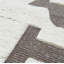 Tapis beige beige à rayures géométriques crème et beige