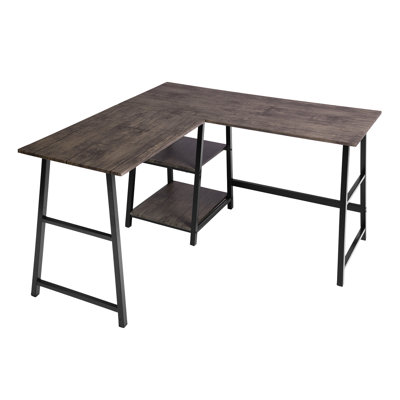 Charge L-Shaped Steel Writing Desk