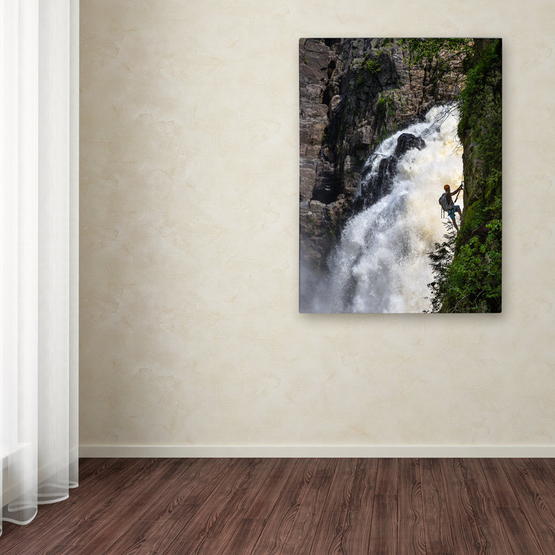 « escalade », reproduction de photo sur toile tendue, H 19 po x l 14 po
