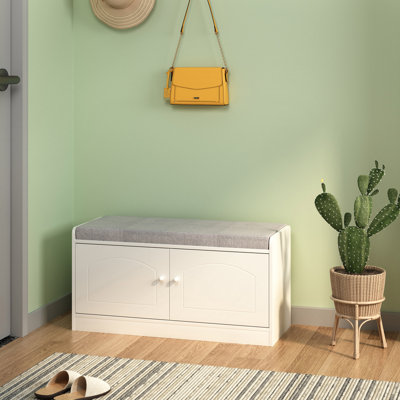 Shoe Storage Bench With 2 Door Cabinet For Entrance, Hallway by Ebern Designs