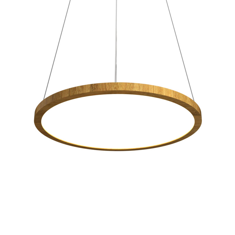 Naiá 1 - Light LED Chandelier, Louro Freijó, 0.98" H x 21.26" W x 21.26" D