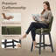 Tabouret de bar pivotant vintage avec pieds en bois massif-1375325251