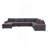 146.5" Modular Sectional Sofa With Reversible Chaise In Dark Grey Linen