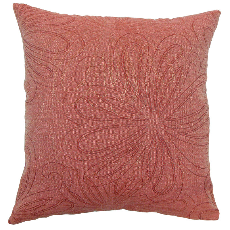 Coussin décoratif floral pomona, Sable, H 24 po x l 24 po