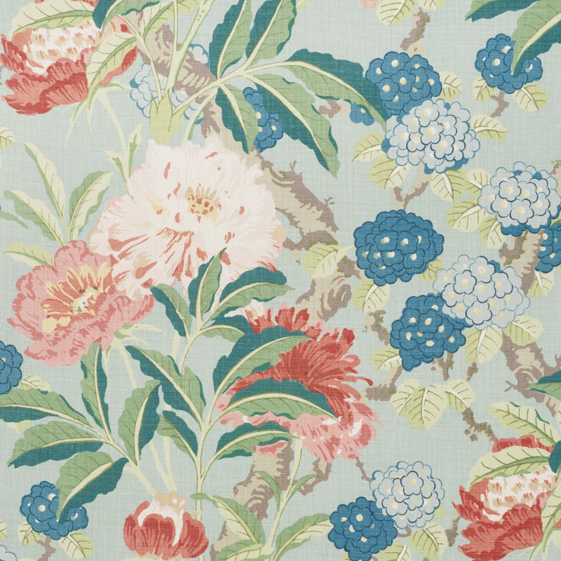 Tissu de jardin enchanté, Turquoise