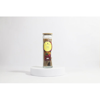 Incense Sticks | Amalfi Lemon | Set Of 80 (6" Each) In Glass Jar | Therapeutic And Anti-stress