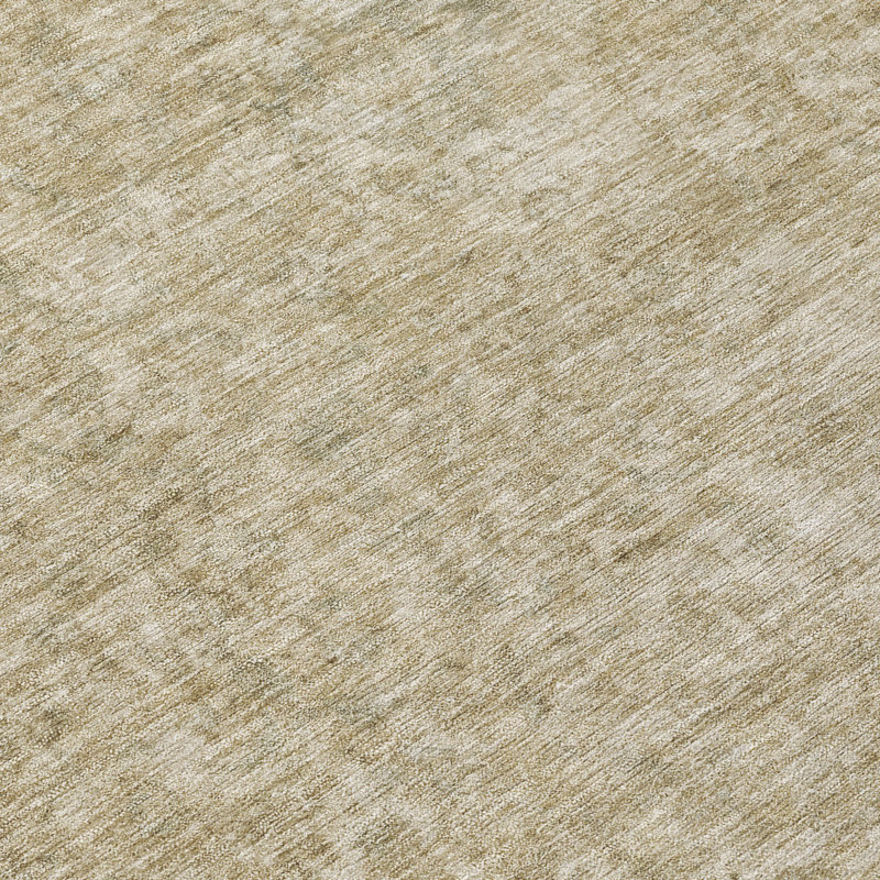 Felissae Tan Washable Indoor-Outdoor Rug - LOOMLAN, 10' x 14'
