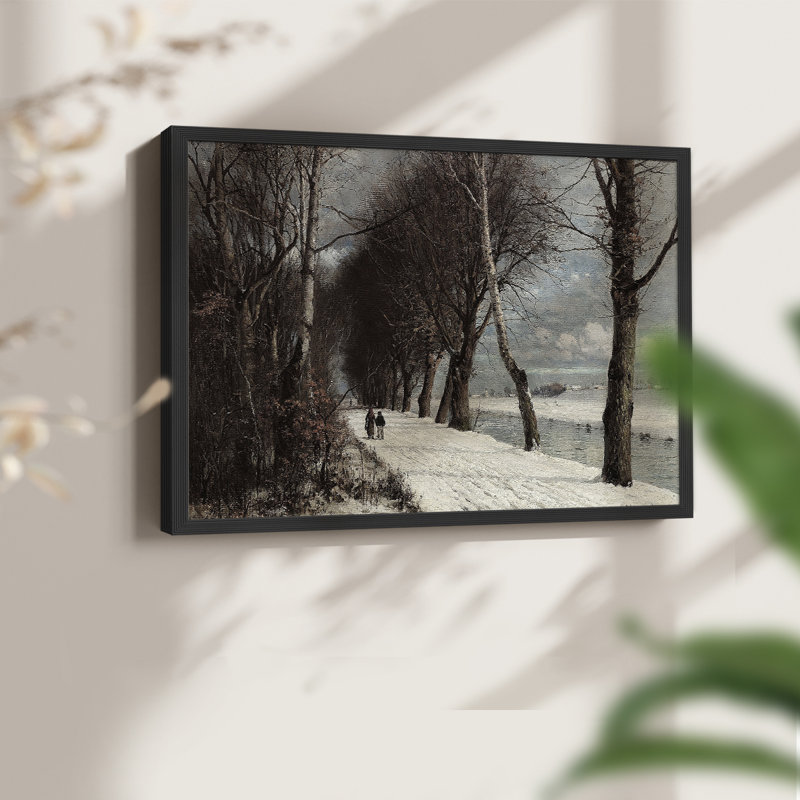 Paysages rétro-CCLXI-impression encadrée - réaménageable, H 22 po x l 28 po, Noir