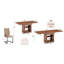 Ensembles de tables de salle à manger extensibles modernes avec finition en bois de noyer pour les repas en famille