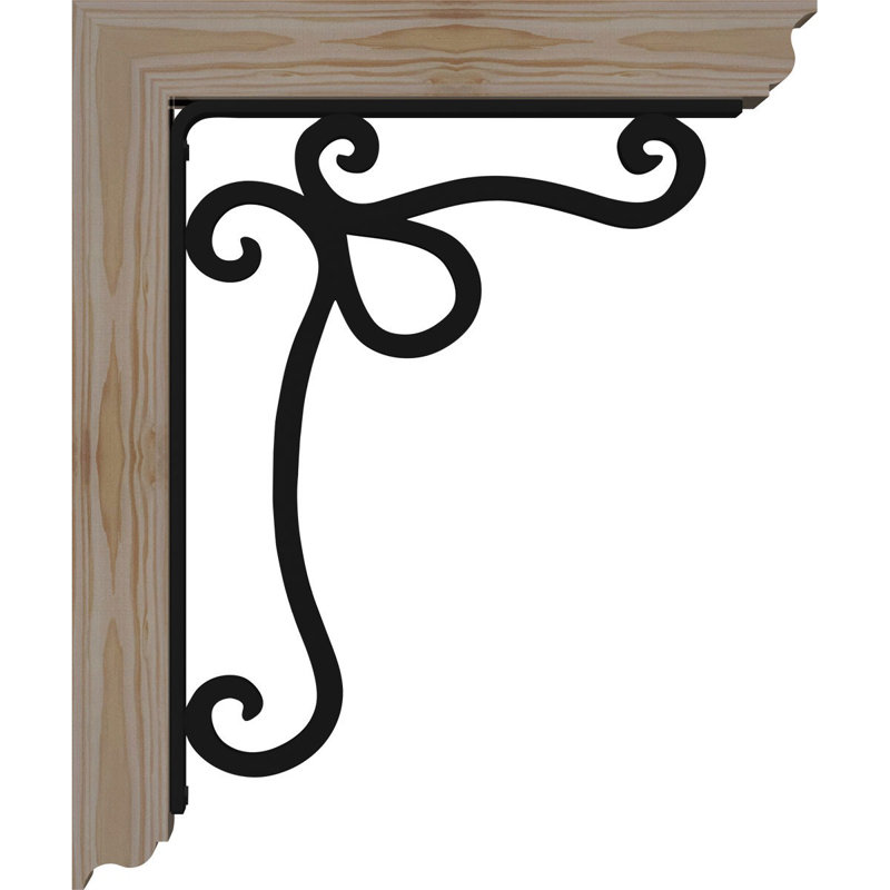 Support à fer à cheval triple traditionnel 4 "Orleans, H 23 po x P 20 po, Cèdre rouge de l'Ouest l 3 1/2 po x T 4 po (lisse