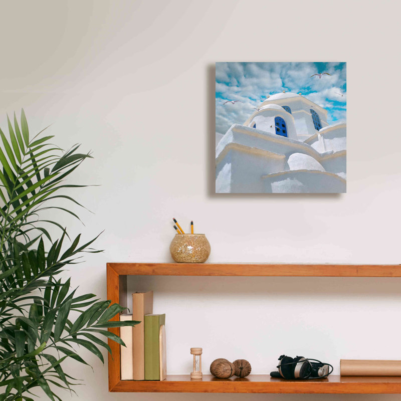 «Grecianblue Three» par Steve Hunziker, impression sur toile, H 12 po x l 12 po x P 0,75 po