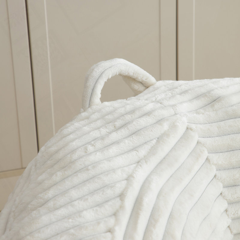 Fauteuil à billes en velours côtelé, Beige
