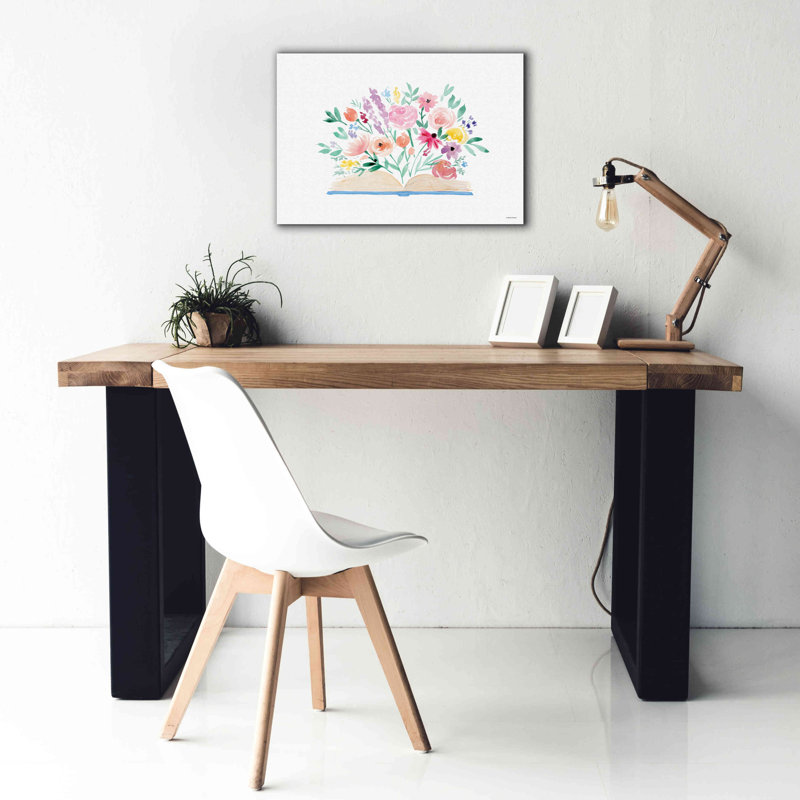 «Read a Book» par Rachel Nieman, estampe numérique sur toile, H 18 po x l 26 po x P 0,75 po