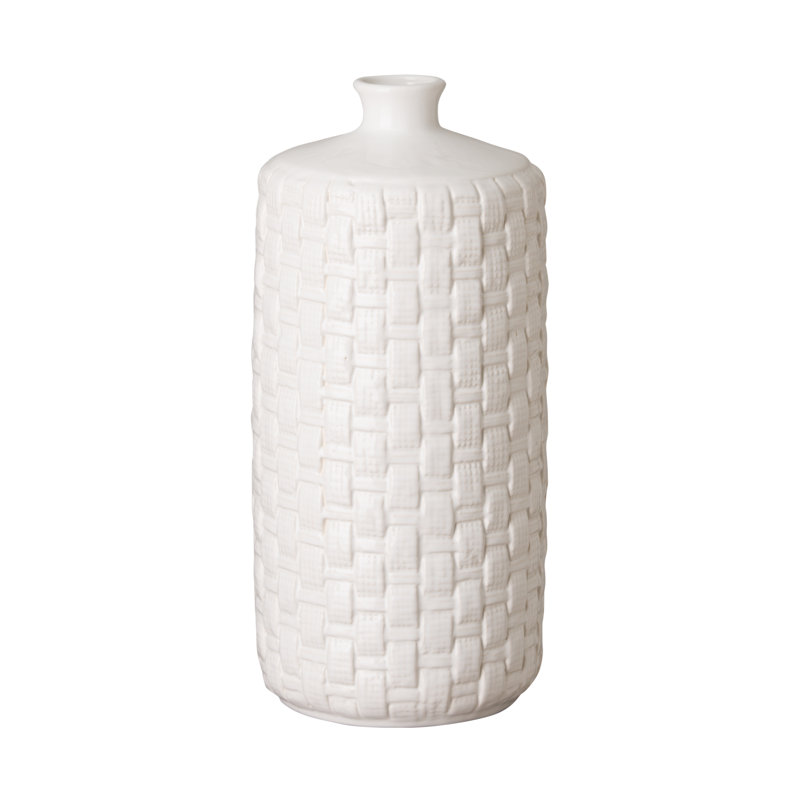 Vase de table ronde tissée