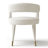 Modern 35" Black Round Dining Set For 2 With Chenille Arm Dining Chairs-1102066631