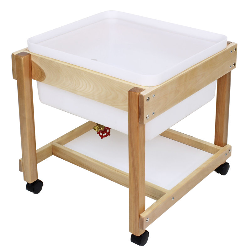 Table en bois massif sable et eau, 2' x 3'