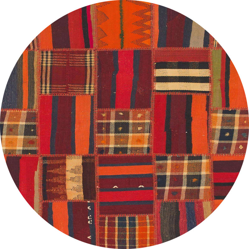 Abstract Indoor Rug, Round 7'
