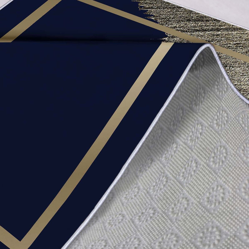 Premium Hall Carpet, 2.6 x 4.9 Feet, 100% Polyester, 650 gr/m² | Antibacterial, Non-Slip PVC Dot Underside, 0.3 in Pile Height | Machine Washable, 3D Digital Print, Durable & Stylish for Home Décor