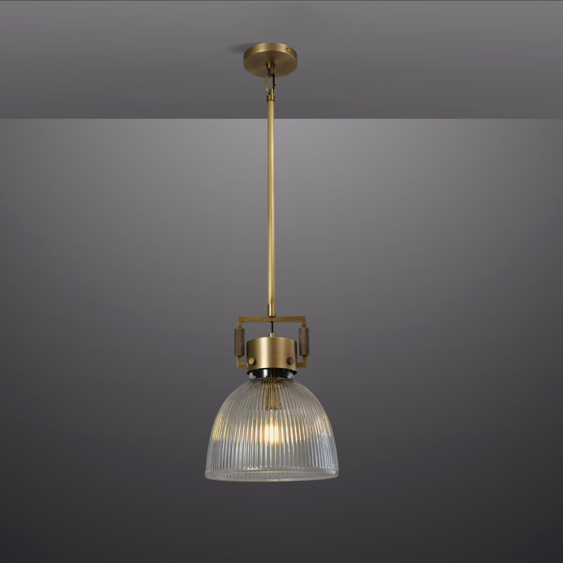 Durkin 1 - Light Dome Kitchen / Island Pendant Light Hanging Lamp, Brass
