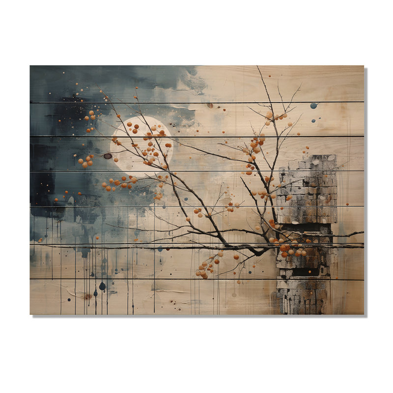 «Japon Art Serene Zen Minimalisme II», reproduction sur bois naturel, H 30 po x l 40 po x P 0,78 po
