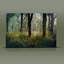 "Misty Forest", reproduction d'art sur toile - soleil, paysage de forêt, décoration murale