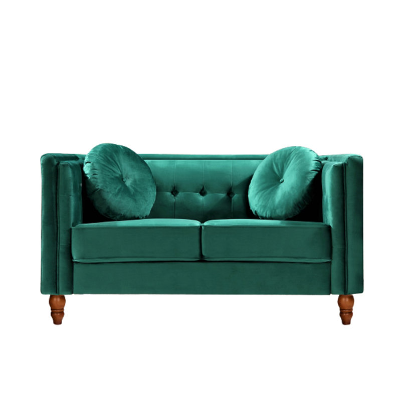 Canapé 2 places Chesterfield, Green Velvet