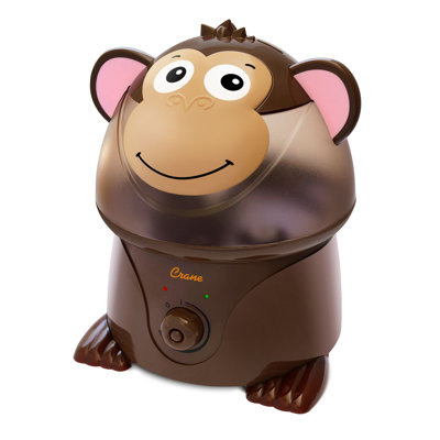 Crane USA Monkey Humidifier, 1 Gal. Cool Mist Humidifier 250 Sq. Ft., Humidifier For Kid's Room