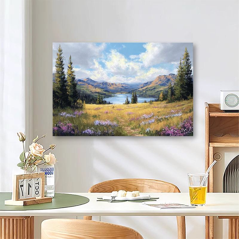 Alpine Mountain Lake, 28x40in