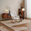Fauteuil oscillant rembourré en tissu 055-Teddy