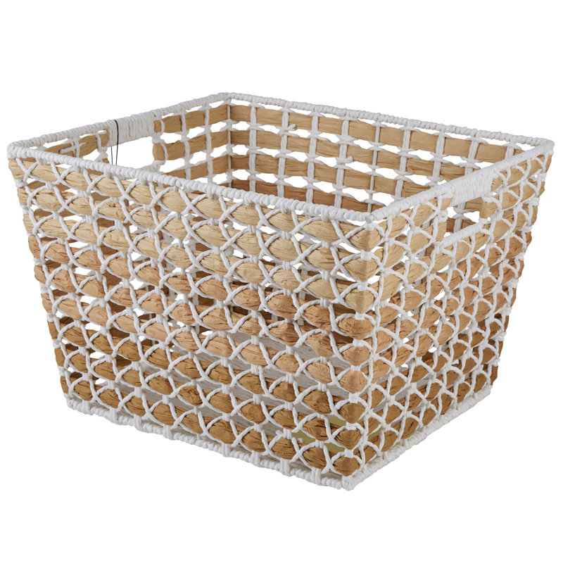  Large Paper Rope Woven Tote, 9.84" H x 14.96" W x 12.99" D