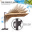 Parasol en porte-à-faux carré 141 '' X 104 '' avec base lestée-105033678