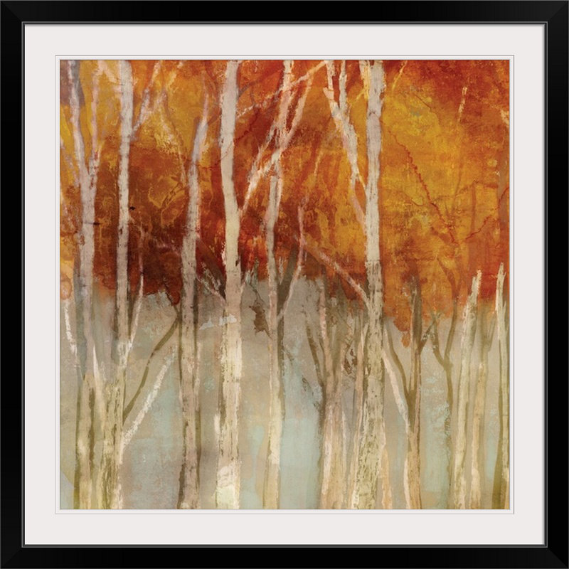 « i » par edward selkirk, reproduction d’art Belgium Forest, H 28 x l 28 po x P 1 po, Cadre noir
