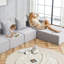 Canapé modulaire à 4 places avec méridienne et repose-pieds surdimensionnés - canapé Cloud en velours côtelé doux pour petits espaces, salon, appartement