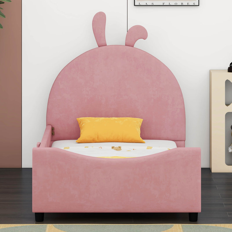 Lit de jour simple tapissier Janmarcos, Rose