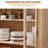 Arched Display Cabinet for Kitchen, 71'' Tall Storage Cabinet Bookcase with Glass Doors & Adjustable Shelves-2105854488
