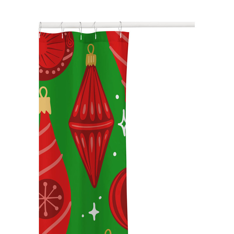 Rideau de douche ultraléger Ornaments, Vert