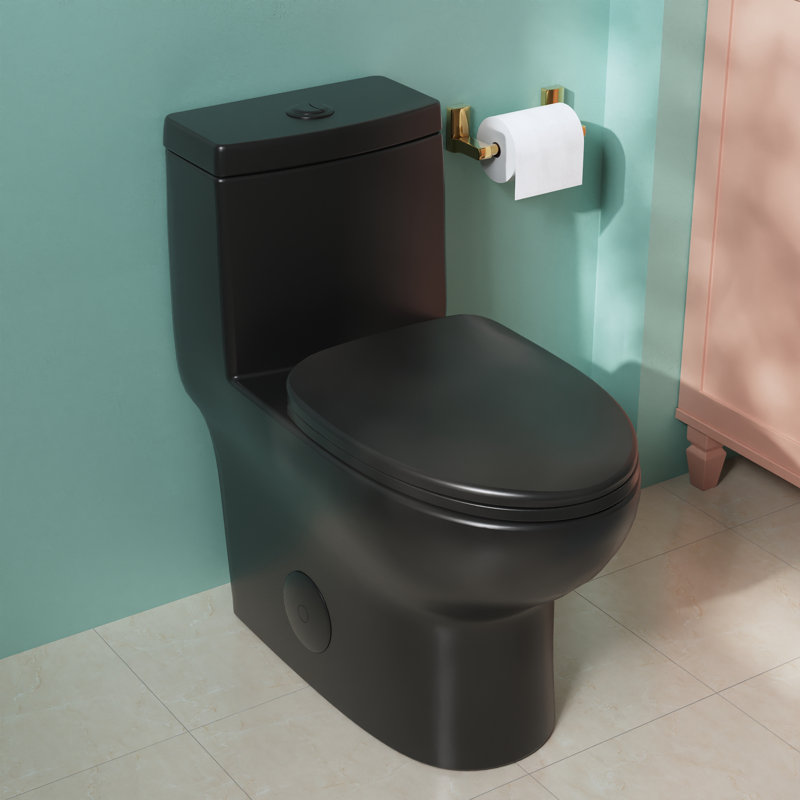 Toilette de salle de bain Ally, Noir, 12