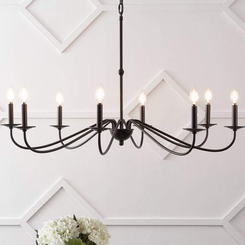 Lustre Wicklow Bohemian Farmhouse, Bronze frotté à l'huile, H 22,5 po x l 40 po x P 40 po