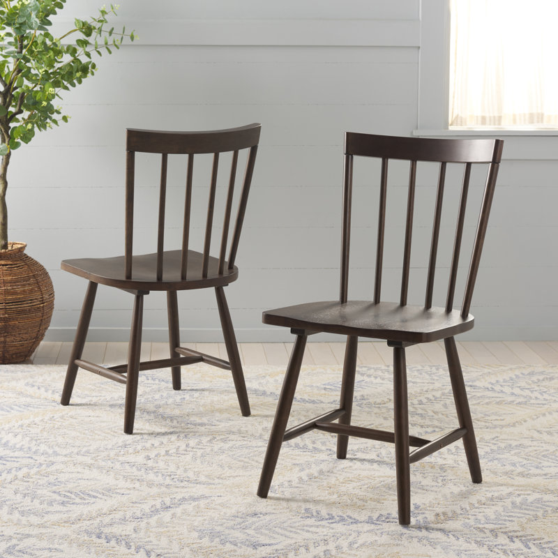 Chaises de salle à manger Sani, Noyer foncé