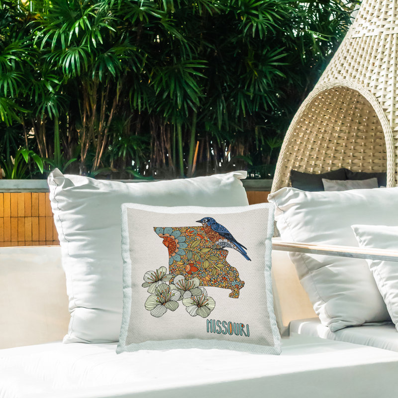 Paisley Outdoor Throw Pillow
